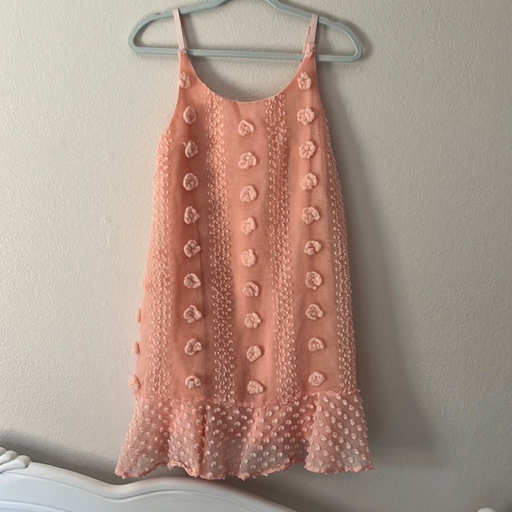 Peachy pink dress with adjustable straps